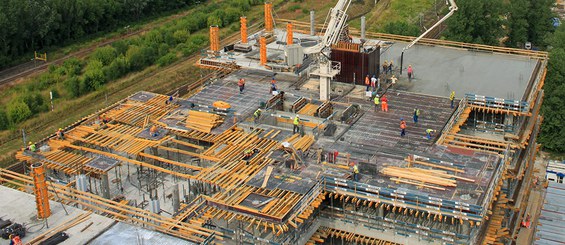 Coffrage de poutrelles de bois ENKOFLEX adaptable à tout type de dalle.