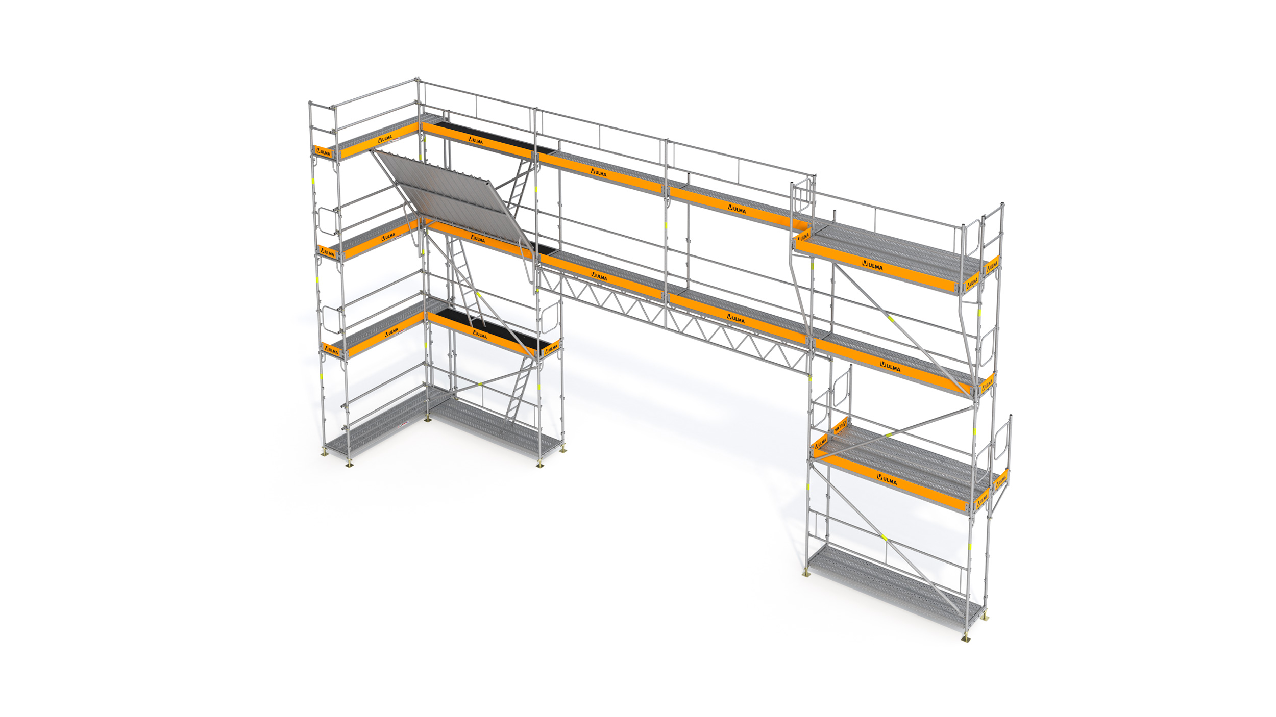 Échafaudage modulaire haute performance facile et rapide à monter. Particulièrement indiqué pour tous types de travaux en façade en toute sécurité. Produit certifié.