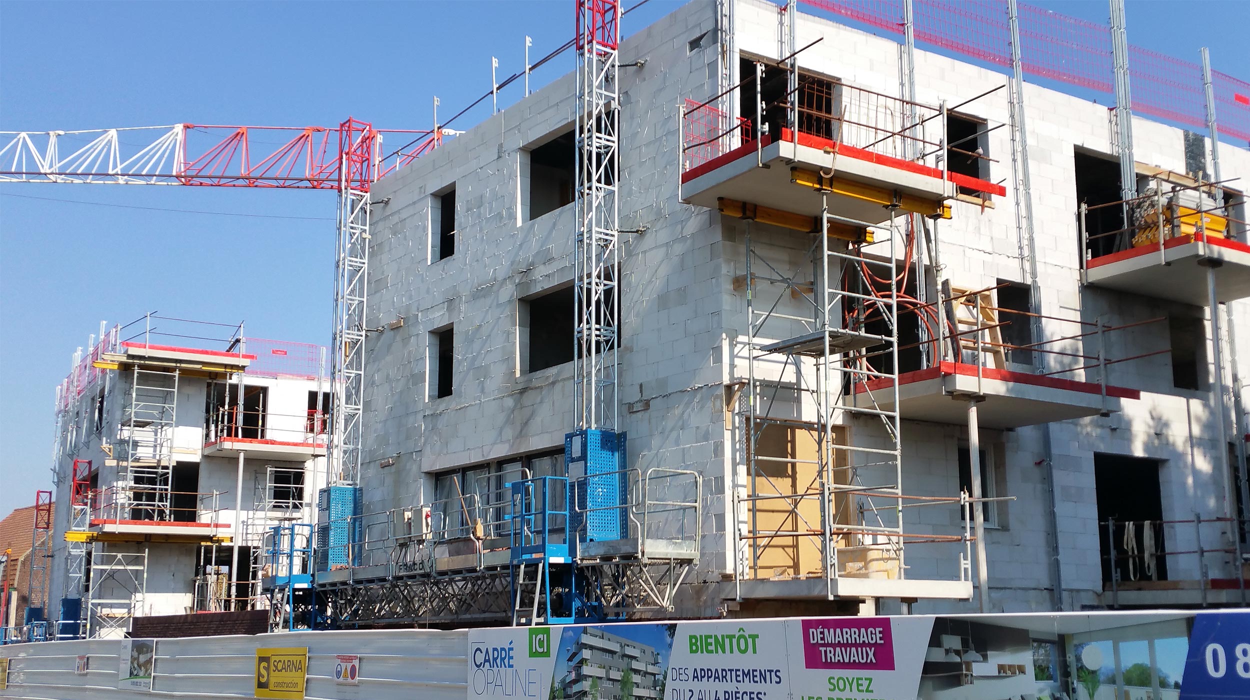 Chantier de constuction de 58 logements neufs sur la ville de Wambrechies.