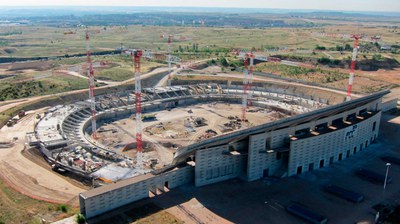 Agrandissement du Stade Wanda Metropolitano, Madrid, Espagne