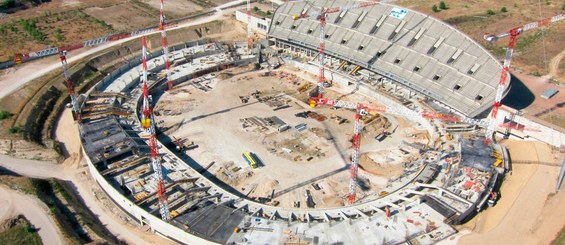 Agrandissement du Stade Wanda Metropolitano, Madrid, Espagne