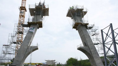 Pylône sur anneau périphérique de Bucarest, Roumanie