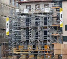 Etaiement de façade pour réhabilitation, Bayonne, France