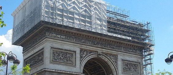 Rénovation de l’Arc de Triomphe, Paris, France