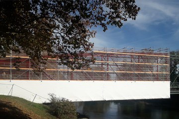 Rénovation d’une passerelle métallique à Billère sur le Gave, France