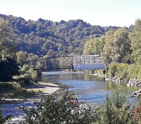 Rénovation d’une passerelle métallique à Billère sur le Gave, France