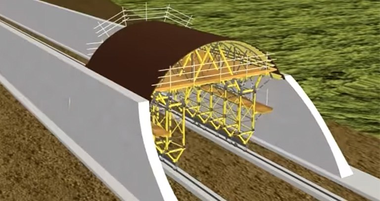 Chariot de coffrage MK pour tunnels à ciel ouvert