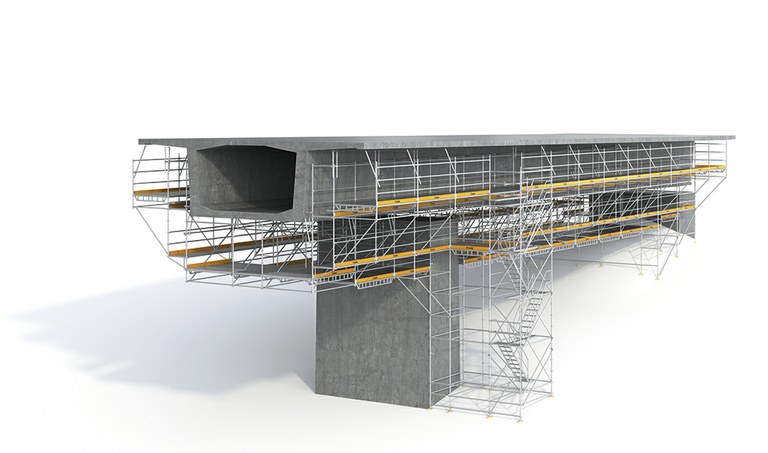 Solution d'échafaudage BRIO pour les ponts.