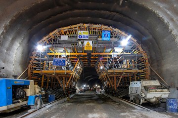 Notre chariot MK utilisé pour la construction du tunnel d’Ollachea, dans la région de Puno