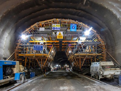 Notre chariot MK utilisé pour la construction du tunnel d’Ollachea, dans la région de Puno