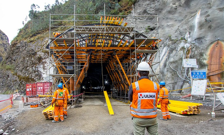 Notre chariot MK utilisé pour la construction du tunnel d’Ollachea, dans la région de Puno