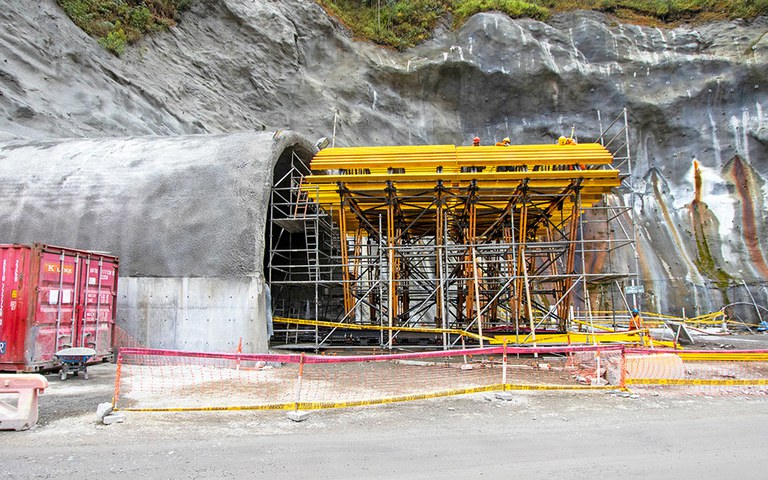 Notre chariot MK utilisé pour la construction du tunnel d’Ollachea, dans la région de Puno