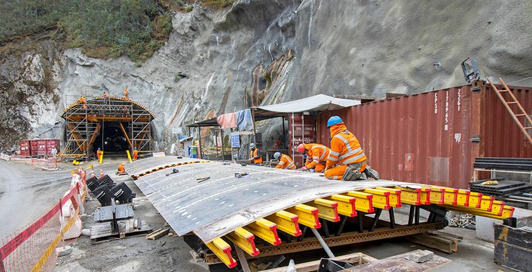 Notre chariot MK utilisé pour la construction du tunnel d’Ollachea, dans la région de Puno