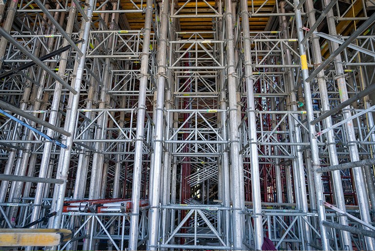 Infrastructure de parking en hauteur à Long Island City, New York, États-Unis.