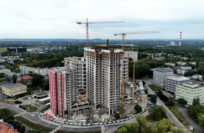 Construction en hauteur à Katowice : technologie de coffrage dans les gratte-ciel