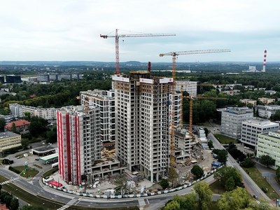 Construction en hauteur à Katowice : technologie de coffrage dans les gratte-ciel