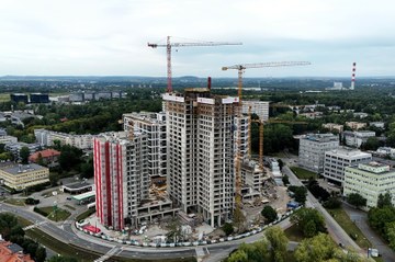 Construction en hauteur à Katowice : technologie de coffrage dans les gratte-ciel