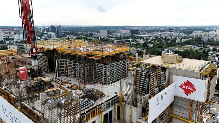 Construction en hauteur à Katowice : technologie de coffrage dans les gratte-ciel