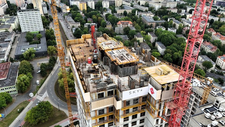 Construction en hauteur à Katowice : technologie de coffrage dans les gratte-ciel