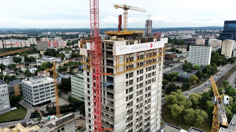Construction en hauteur à Katowice : technologie de coffrage dans les gratte-ciel