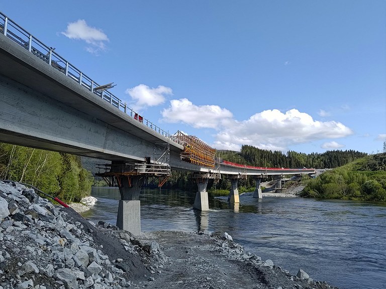 Le pont Valryggen en Norvège : une solution pour un bétonnage efficace des parapets