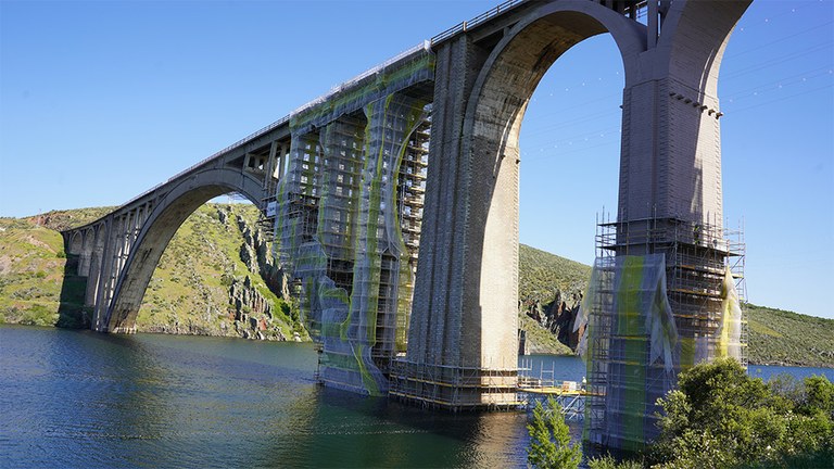 Rénovation du viaduc ferroviaire Martín Gil à Zamora, en Espagne