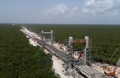 Solutions d’ingénierie pour le premier pont ferroviaire haubané du Mexique