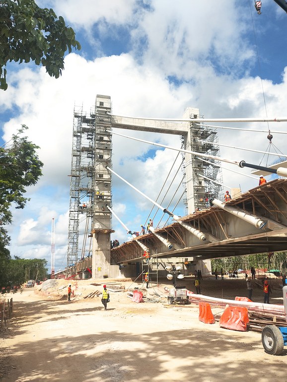 Solutions d’ingénierie pour le premier pont ferroviaire haubané du Mexique
