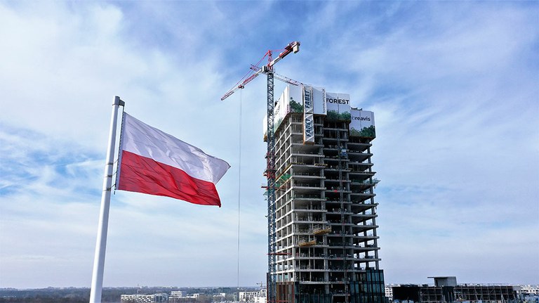 Des solutions spéciales pour un complexe de bureaux à Varsovie, en Pologne