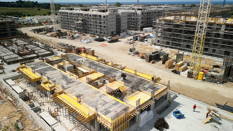 Technologie de construction appliquée à de grands complexes résidentiels